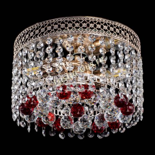 Люстра Венеция шар №2 красная в Симферополе Гусь Хрустальный