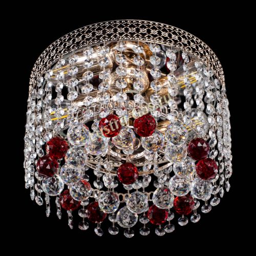 Люстра Венеция шар №2 красная в Симферополе Гусь Хрустальный