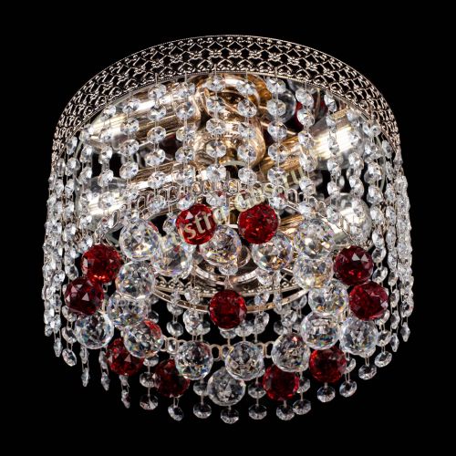 Люстра Венеция шар №2 красная в Симферополе Гусь Хрустальный