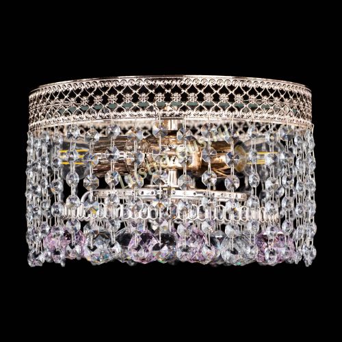 Люстра Венеция шар №2 розовая в Симферополе Гусь Хрустальный