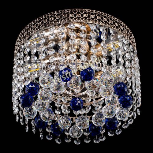 Люстра Венеция шар №2 синяя в Симферополе Гусь Хрустальный