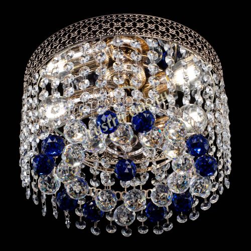 Люстра Венеция шар №2 синяя в Симферополе Гусь Хрустальный