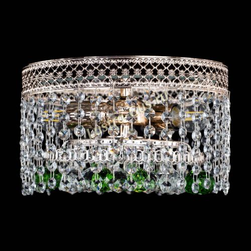 Люстра Венеция шар №2 зеленая в Симферополе Гусь Хрустальный