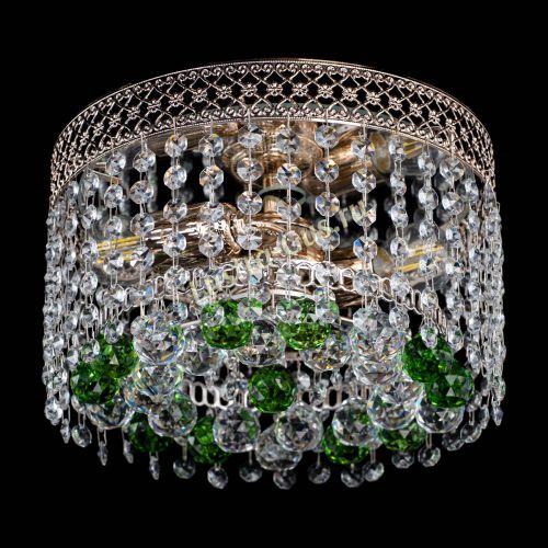 Люстра Венеция шар №2 зеленая в Симферополе Гусь Хрустальный