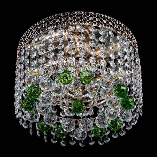 Люстра Венеция шар №2 зеленая в Симферополе Гусь Хрустальный