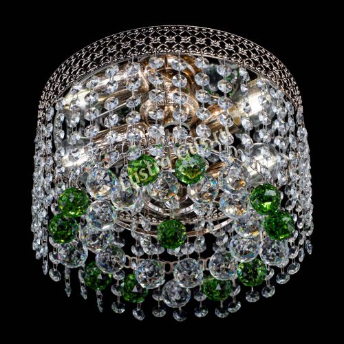Люстра Венеция шар №2 зеленая в Симферополе Гусь Хрустальный