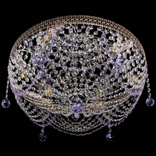 Люстра Венеция Жасмин фиолетовая в Симферополе Гусь Хрустальный