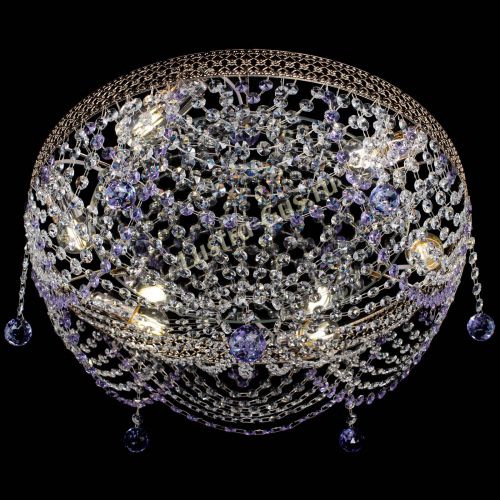 Люстра Венеция Жасмин фиолетовая в Симферополе Гусь Хрустальный