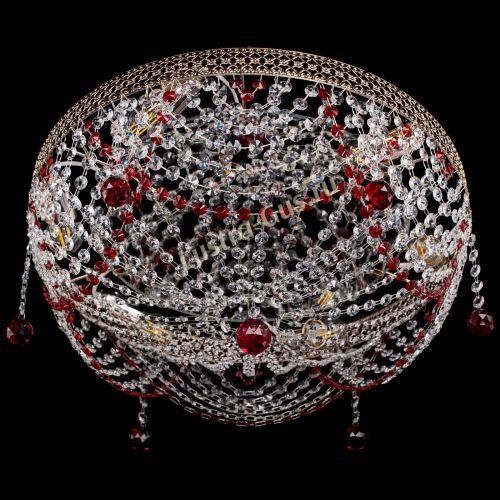 Люстра Венеция Жасмин красная в Симферополе Гусь Хрустальный
