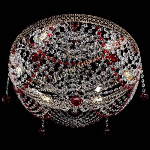 Люстра Венеция Жасмин красная в Симферополе Гусь Хрустальный