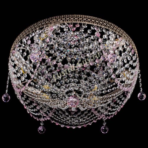 Люстра Венеция Жасмин розовая в Симферополе Гусь Хрустальный