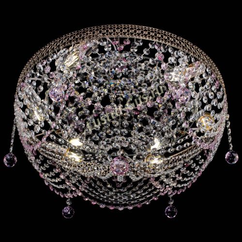 Люстра Венеция Жасмин розовая в Симферополе Гусь Хрустальный