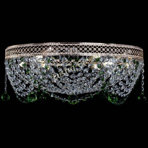 Люстра Венеция Жасмин зеленая в Симферополе Гусь Хрустальный