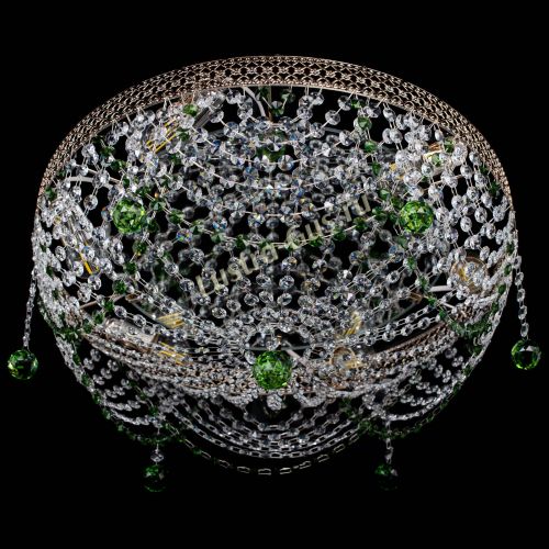 Люстра Венеция Жасмин зеленая в Симферополе Гусь Хрустальный