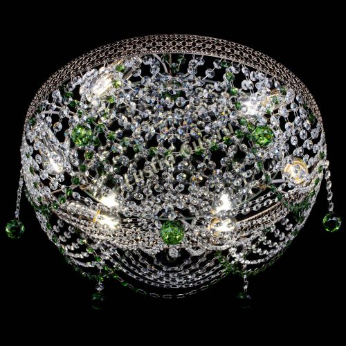 Люстра Венеция Жасмин зеленая в Симферополе Гусь Хрустальный