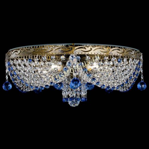 Люстра Виктория Синяя под бронзу в Симферополе Гусь Хрустальный