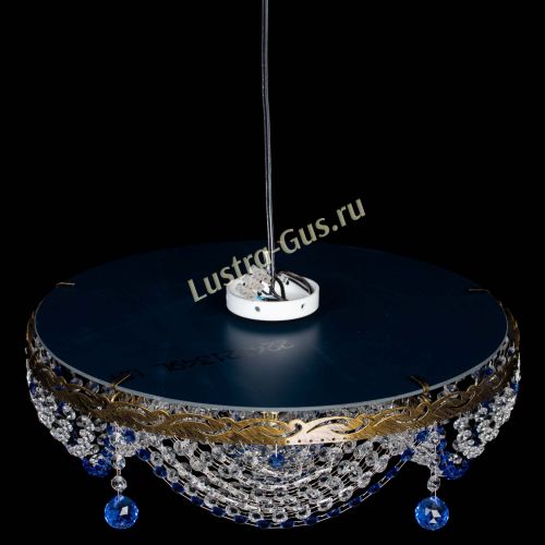 Люстра Виктория Синяя под бронзу в Симферополе Гусь Хрустальный