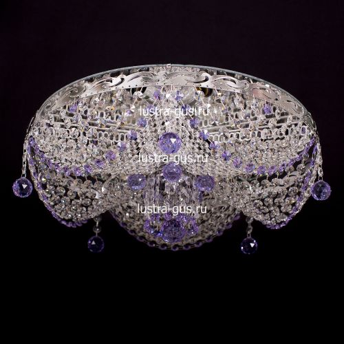 Люстра Виктория сиреневая в Симферополе Гусь Хрустальный