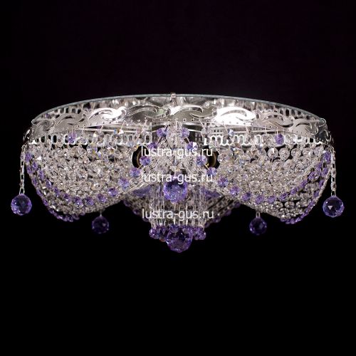 Люстра Виктория сиреневая в Симферополе Гусь Хрустальный