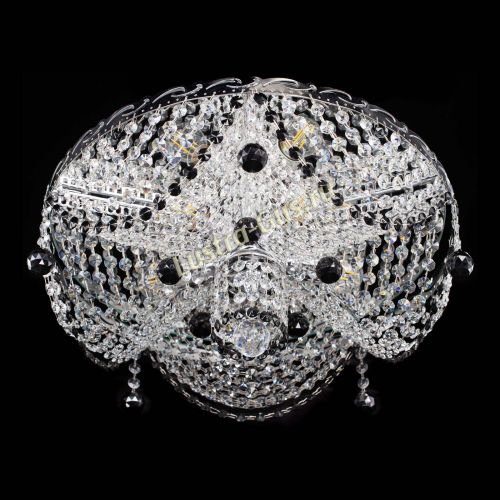 Люстра Виктория черная в Симферополе Гусь Хрустальный