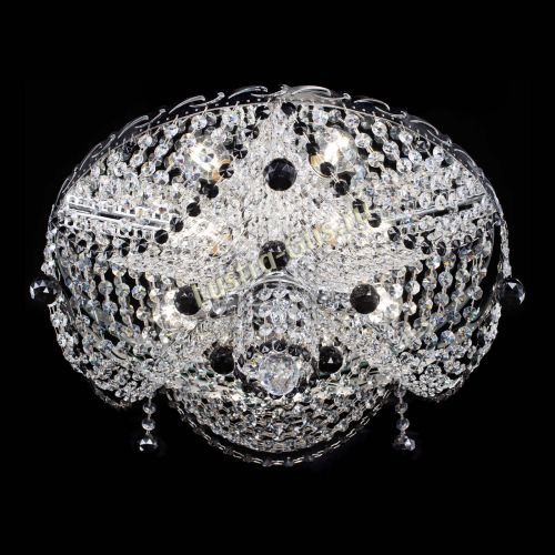 Люстра Виктория черная в Симферополе Гусь Хрустальный