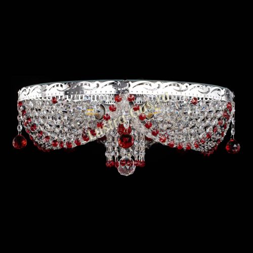 Люстра Виктория красная в Симферополе Гусь Хрустальный