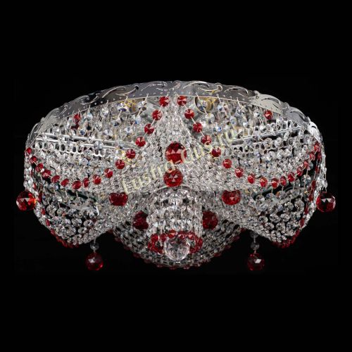 Люстра Виктория красная в Симферополе Гусь Хрустальный