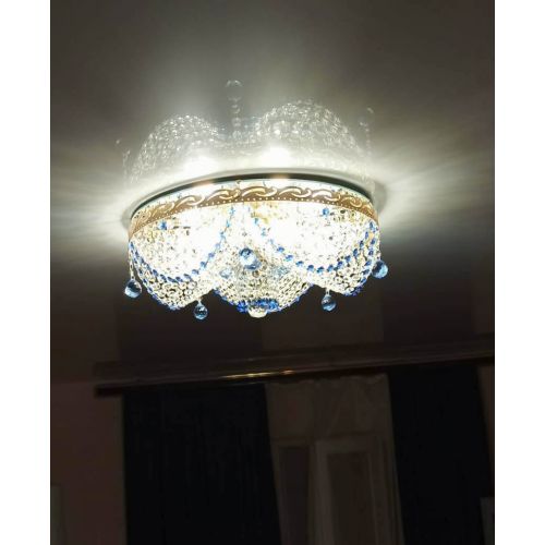 Люстра Виктория Синяя в Симферополе Гусь Хрустальный