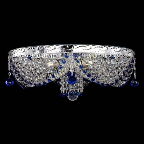 Люстра Виктория Синяя в Симферополе Гусь Хрустальный