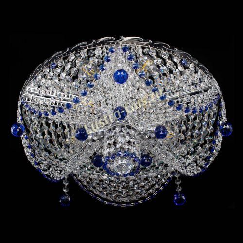 Люстра Виктория Синяя в Симферополе Гусь Хрустальный