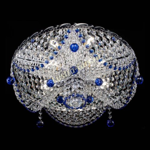 Люстра Виктория Синяя в Симферополе Гусь Хрустальный