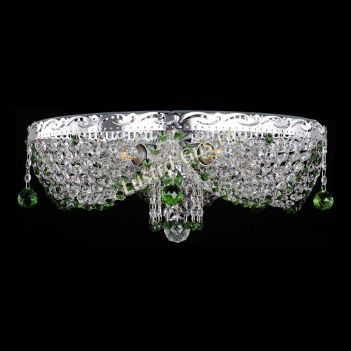 Люстра Виктория зеленая в Симферополе Гусь Хрустальный