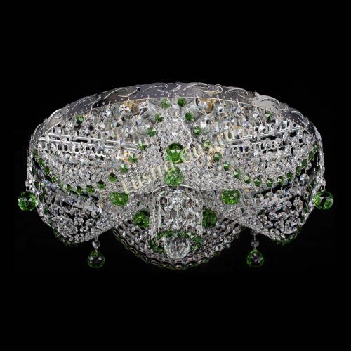 Люстра Виктория зеленая в Симферополе Гусь Хрустальный