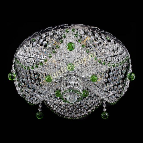 Люстра Виктория зеленая в Симферополе Гусь Хрустальный