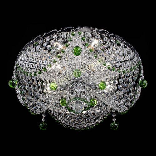 Люстра Виктория зеленая в Симферополе Гусь Хрустальный