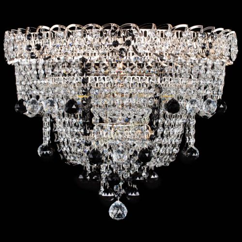 Люстра Водопад Софья черная в Симферополе Гусь Хрустальный