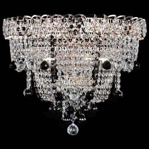 Люстра Водопад Софья черная в Симферополе Гусь Хрустальный