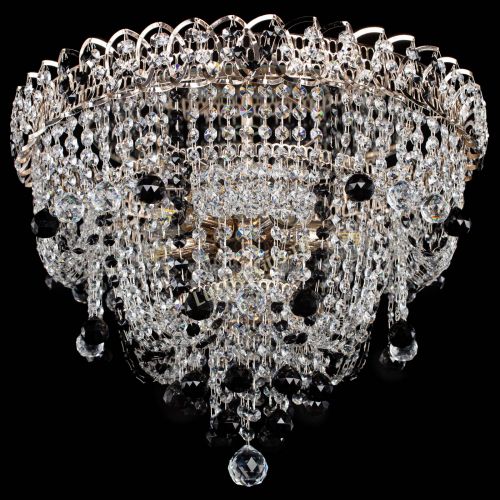 Люстра Водопад Софья черная в Симферополе Гусь Хрустальный