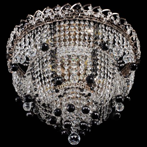 Люстра Водопад Софья черная в Симферополе Гусь Хрустальный