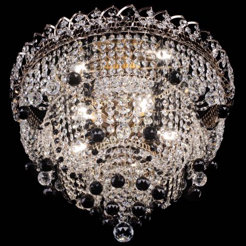 Люстра Водопад Софья черная в Симферополе Гусь Хрустальный