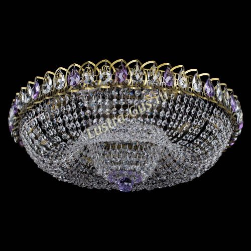 Люстра Водоворот Купол под бронзу Фиолетовый в Симферополе Гусь Хрустальный