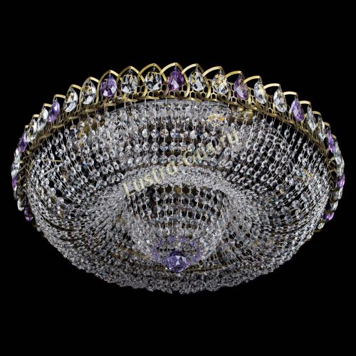 Люстра Водоворот Купол под бронзу Фиолетовый в Симферополе Гусь Хрустальный