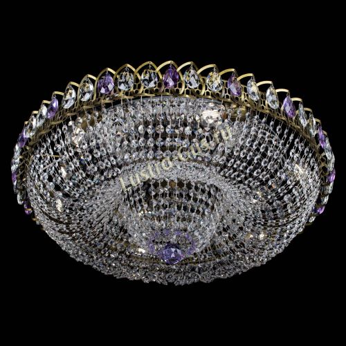 Люстра Водоворот Купол под бронзу Фиолетовый в Симферополе Гусь Хрустальный