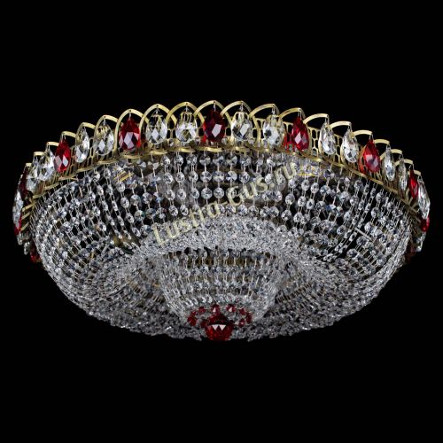 Люстра Водоворот Купол под бронзу Красный в Симферополе Гусь Хрустальный