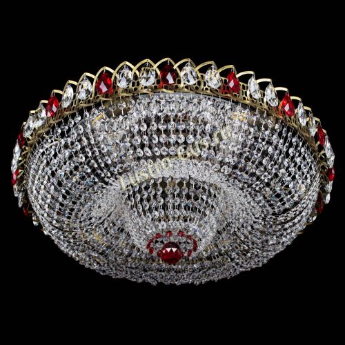 Люстра Водоворот Купол под бронзу Красный в Симферополе Гусь Хрустальный