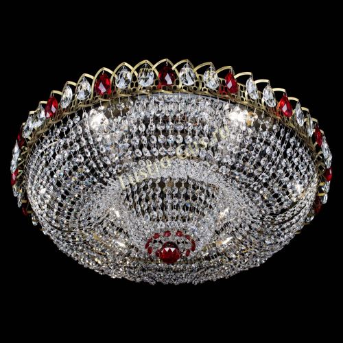 Люстра Водоворот Купол под бронзу Красный в Симферополе Гусь Хрустальный