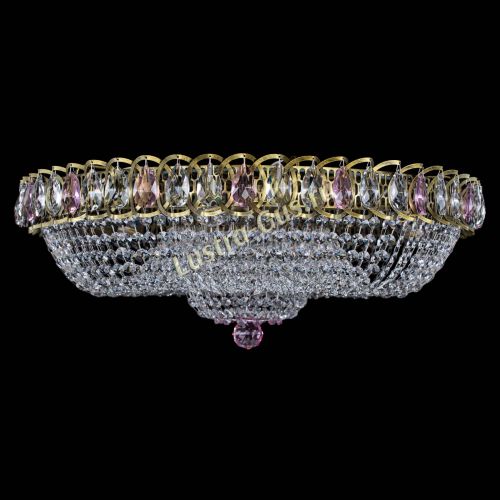 Люстра Водоворот Купол под бронзу Розовый в Симферополе Гусь Хрустальный