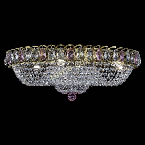 Люстра Водоворот Купол под бронзу Розовый в Симферополе Гусь Хрустальный