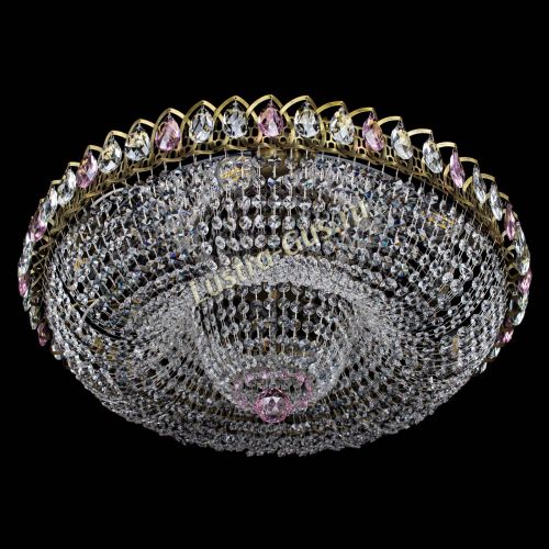 Люстра Водоворот Купол под бронзу Розовый в Симферополе Гусь Хрустальный