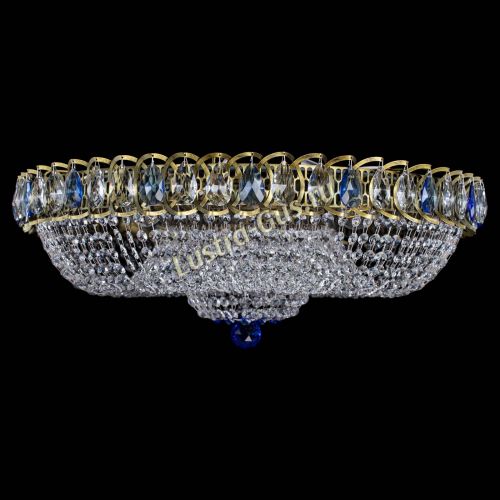 Люстра Водоворот Купол под бронзу Синий в Симферополе Гусь Хрустальный